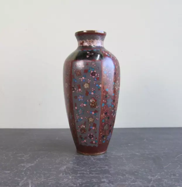 Antique Japanese Cloisonné Vase Meiji Period 19th Century