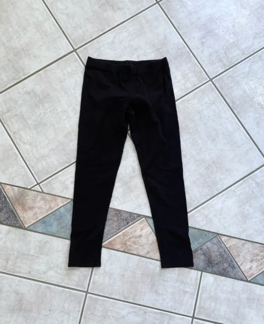 Organic Cotton & Elastane Size 9 Girls Black Leggings Stretch Long Pants  VGC