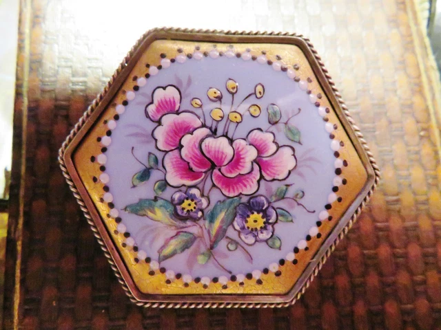 Ancienne Broche En metal Art Déco Nouveau créateur Fleurs