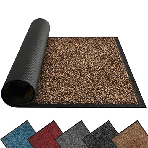 Mibao Tapis de Porte extérieur, 40x60 cm, Noir Brun, Tapis d'Entrée Absorbant In