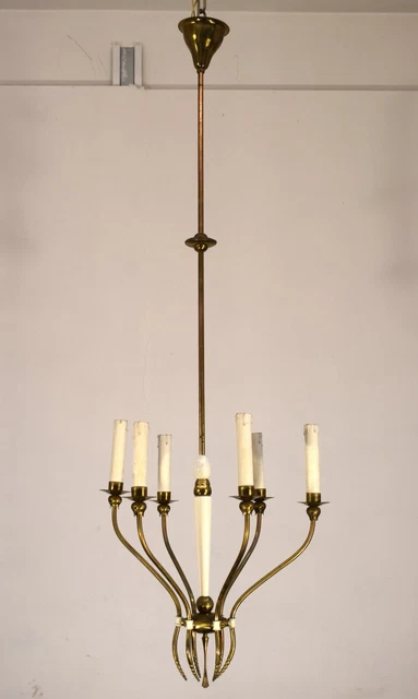 Lampadario 6 luci, Italia, anni '50.
