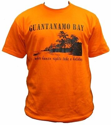 Guantanamo Bay Umano Diritti T-Shirt Commedia Scherzo Divertente