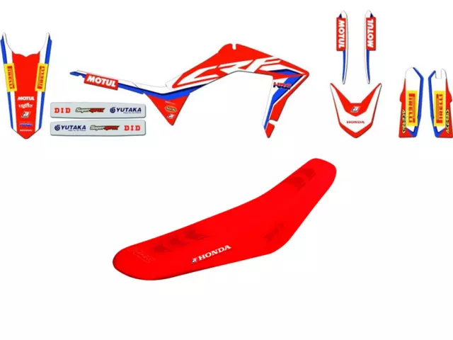 Kit Déco + housse de selle Honda CRF 250 2018 à 2021 /450 2017 à 2020