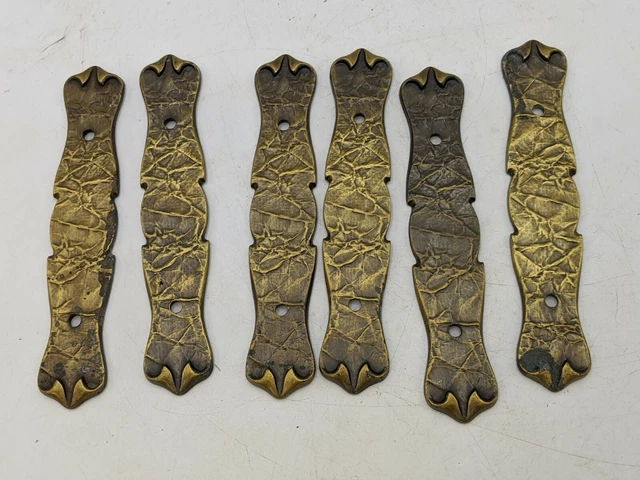 Lot de 6 pièces commode tiroir poignée traction plaque arrière meubles quincaillerie texture vintage 3