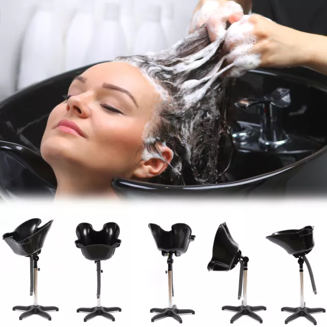 Portable Shampoo Bowl Basin Adjustable Height Hair Wash Salon Beauty Treatment