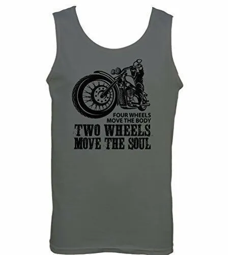 Two Wheels Move The Soul Mens Funny Biker Vest Motorcycle Motorbike Bike
