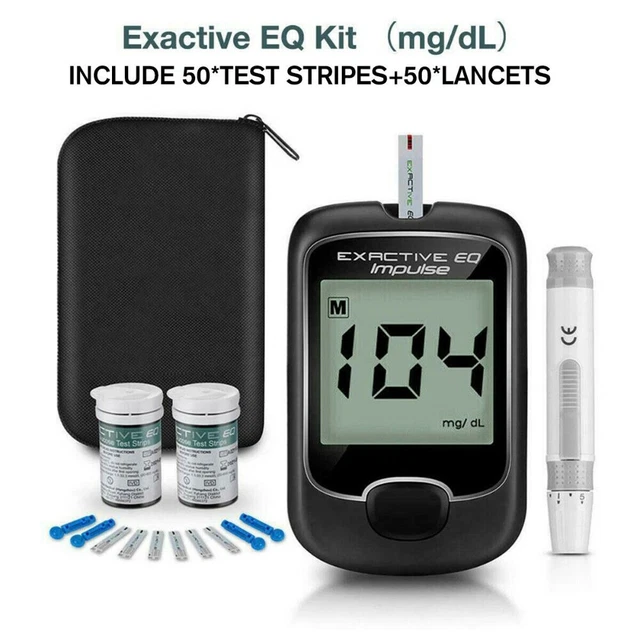 BLOOD GLUCOSE STARTER Kit Sugar Meter Monitor Diabetes 50