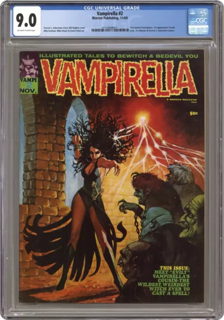 Vampirella #2 CGC 9.0 1969 4112008001 1st app. Evily, Draculina