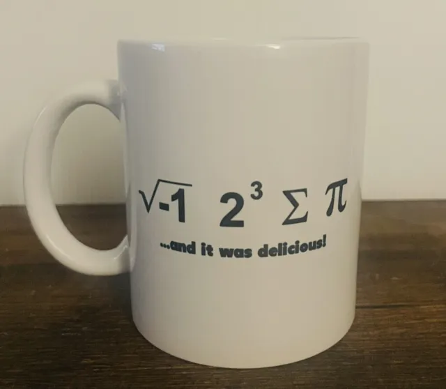 "I Ate Some Pie" Ceramic Mug, 11oz - Funny Clever Math / Joke Mugs