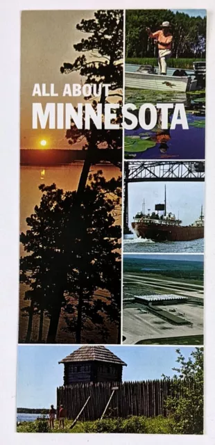 1976 All About Minnesota State Facts Info Monuments Vintage Travel Brochure MN