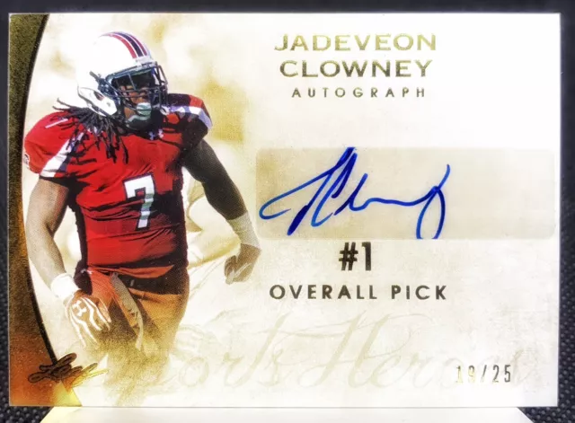 2014 Leaf Sports Heroes Jadeveon Clowney Autographs Gold RC Auto RARE SSP /25 🔥