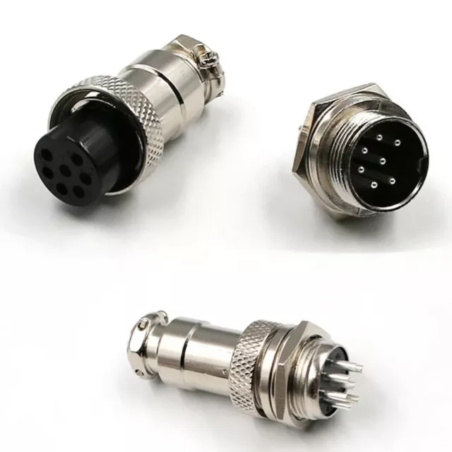 Aviation Plug 2,3,4,5....9 Pin 16mm GX16 Metal Male Female Panel Cable Connector 2