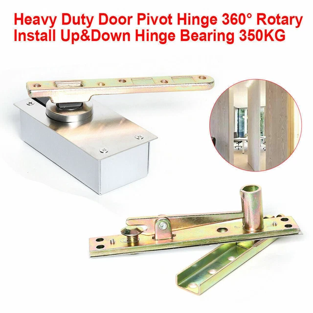 HEAVY DUTY DOOR Pivot Hinge 360° Rotary Install Up+Down Hinge Bearing