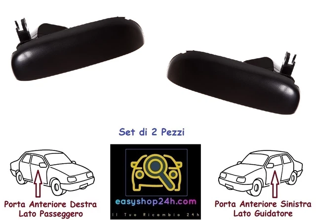 Maniglie Porte Esterne Nissan Micra K11 1992-2002 - Set Anteriore Sinistra+Destra Nero - Foto 7