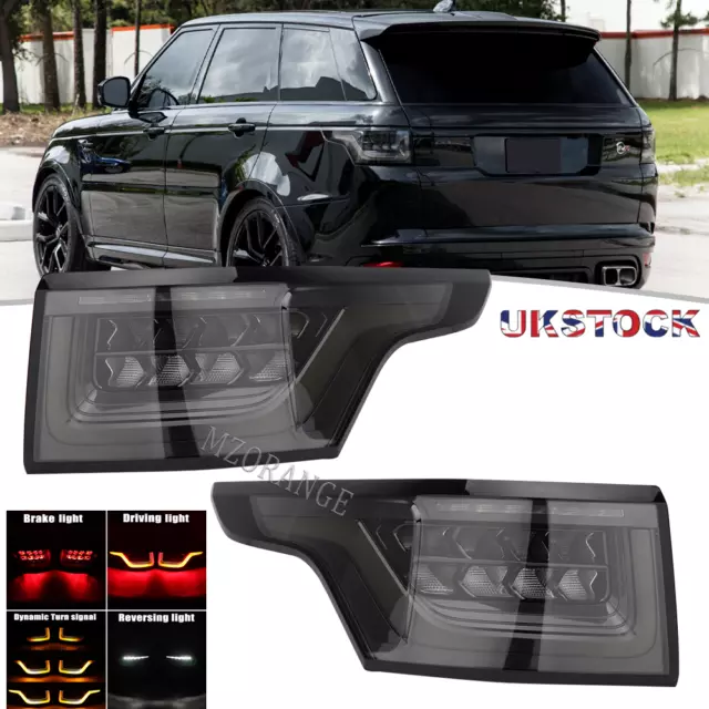 2x Dynamic LED Smoked Rear Tail Light Lamp For Range Rover Sport L494 2013-20 UK