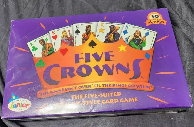 Five Crowns Card Game Rummy Style Card Game Family Friendly Ages 8+, 1-7 Players