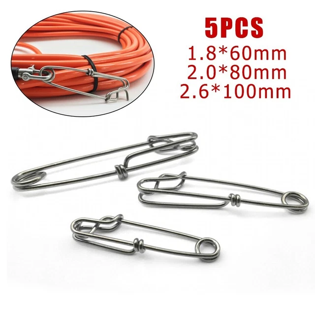 Lot De 100 Clips De Pêche Rapides En Acier Inox - 22,7 Kg, 34 Kg, 56,7 Kg - Pour Eau Salée Et Gros Poissons - 2