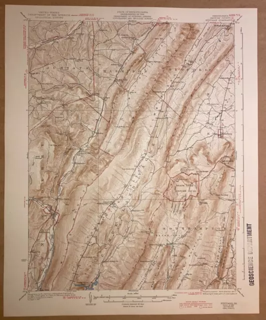 Hyndman PA Bedford County USGS Topographical Geological Survey Quadrangle Map