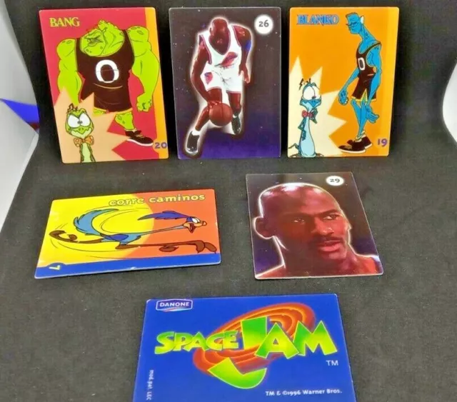 Lote De Tarjetas Card Space Jam 1996 Michael Jordan Danone Cromos Vintage