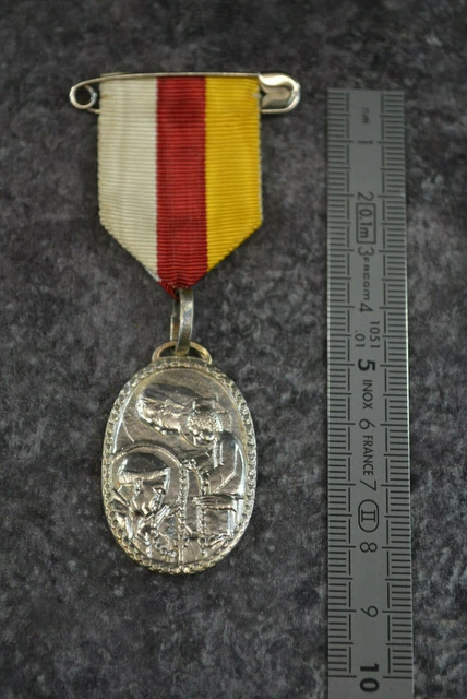 Pendentif Vintage Double Vierge De Lourdes - Or Fix - Médaillon Ancien - Occasion Parfait état