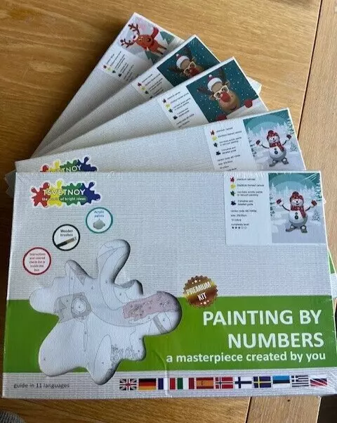 Paint by Numbers Christmas bundle of 5 kits as low as £5 each (RRP  £10)