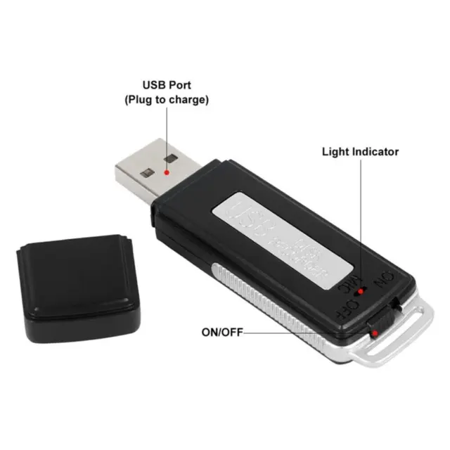 16/32GB USB Flash Drive Mini Voice Activated U Disk Digital Sound Audio Recorder 2