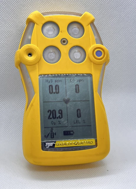 BW Technologies GAS ALERT Quattro O2 CO H2S LEL Warranty Calibrated