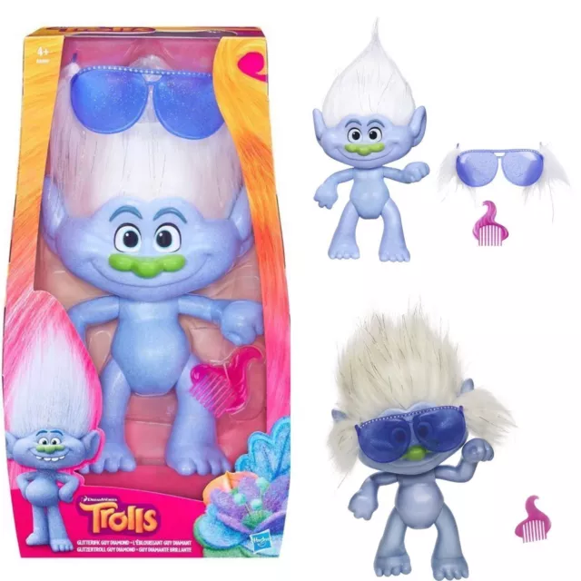 DreamWorks Trolls Glitterific Guy Diamond Doll NEW Hasbro Toys