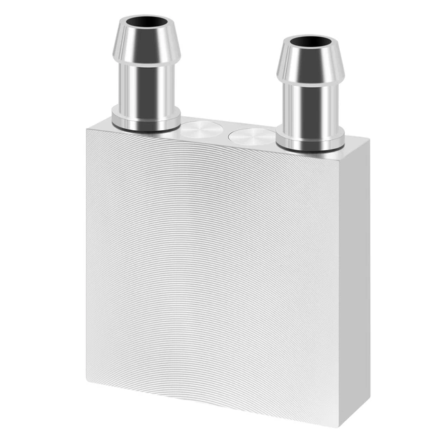 Lot De 2 Water-blocs Alu 40x40x12mm Pour Watercooling PC - Buse 9mm - Canal En M