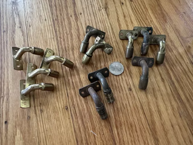 2 sets of 4 & 2 sets of 2 antique vtg 3/8" cafe curtain rod size drapery bracket