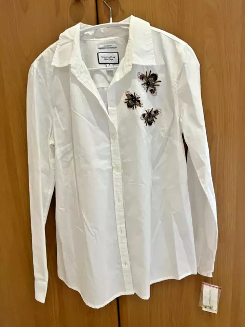 Macy's New York delightful beaded blouse. Relaxed fit, UK size 8-10.