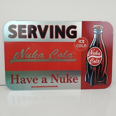 Fallout Serving Ice Cold Nuka Cola Metal Sign Stash Box Limited Edition