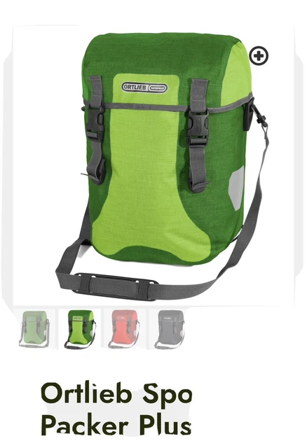 NEW - Ortlieb Sport-Packer Plus Bike Panniers - Hi visibility Kiwi Green