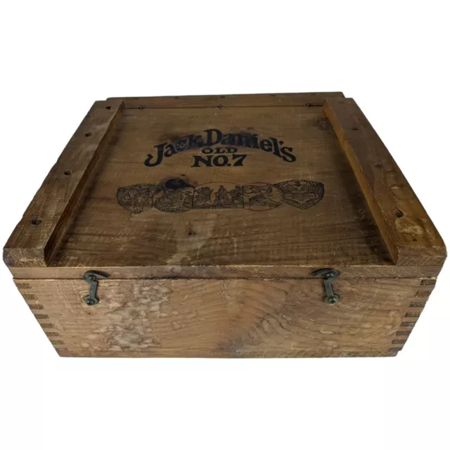 Vintage Jack Daniels Old No.7 Wooden Box With Lid 12" x 12" x 5" Lynchburg, Tenn