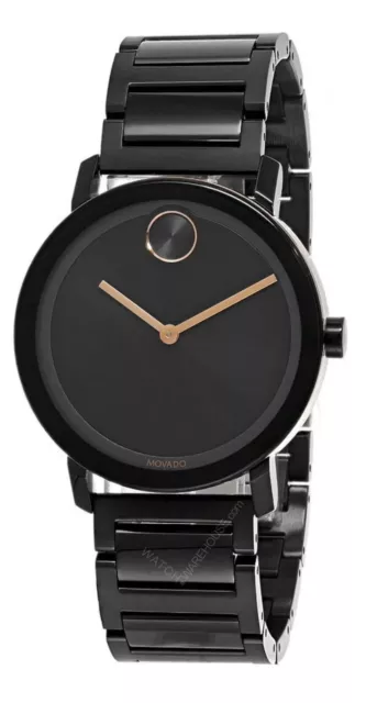 Nuovissimo Orologio da uomo Movado Bold Evolution con quadrante nero e oro 3600752