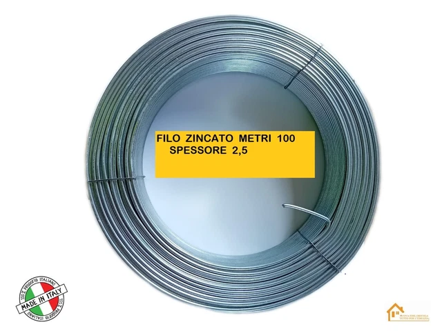 Filo Di Ferro Zincato Per Legature - 2.20 Mm - 100 Metri - Foto 14