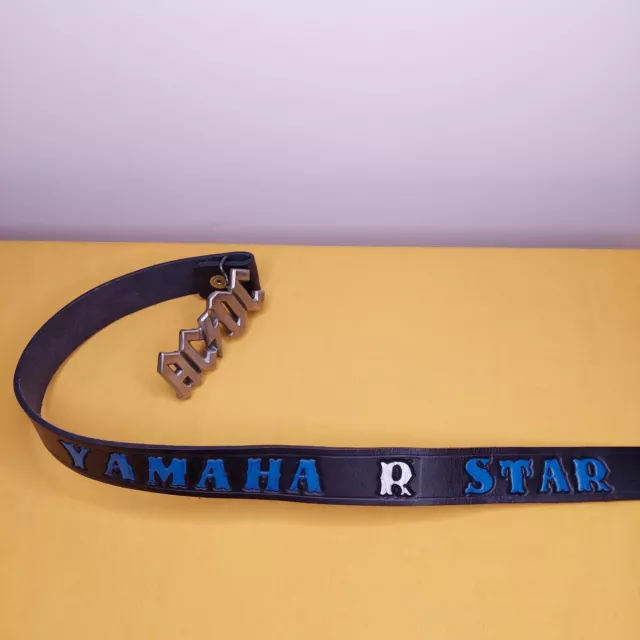 Yamaha R Star Belt With Pewter ACDC Belt Buckle Rare Vintage