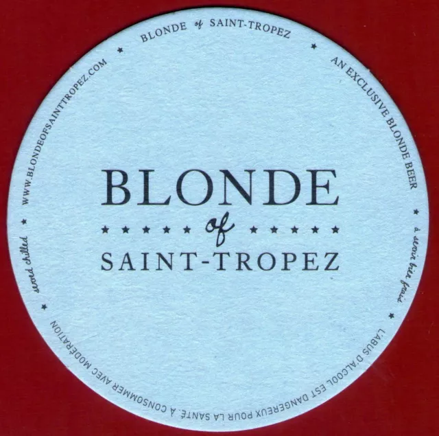 2 Sous Bocks bierdeckel bierviltje coaster carton BLONDE OF SAINT-TROPEZ New