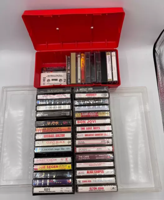 LOT OF 42 Classic Rock Cassette Tapes 70s-80s Classic Rock! Includes 3 ...