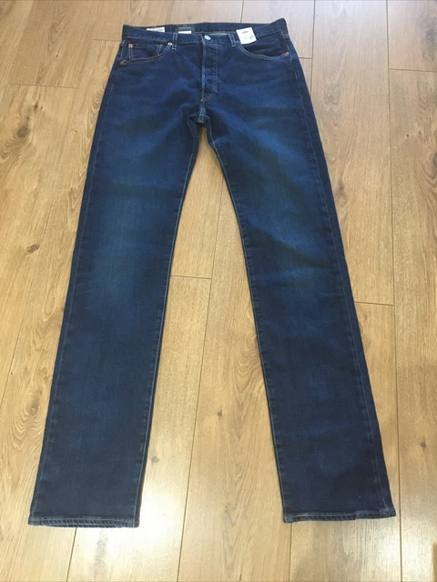MENS LEVI STRAUSS & Co 501 Jeans Size W34 L30 Straight Indigo