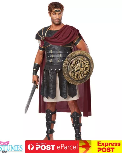 Roman Gladiator Hercules Toga Medieval Halloween Fancy Dress Mens Costume