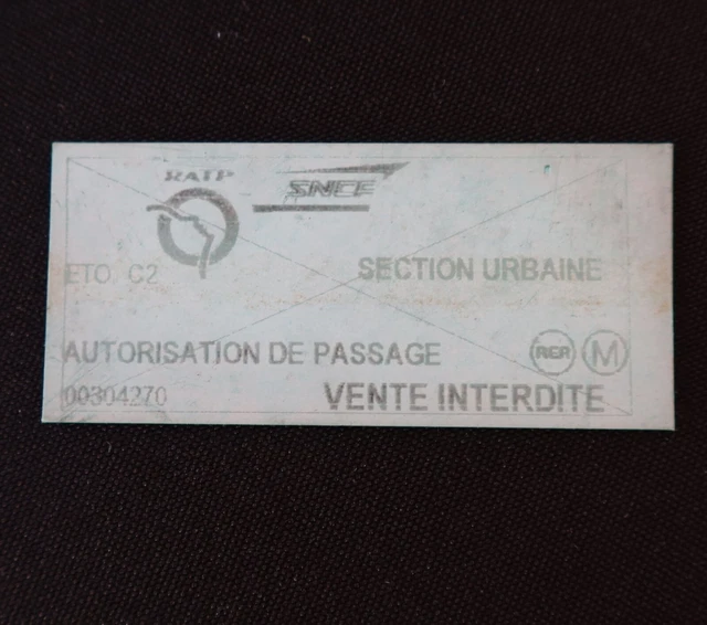 Anciens Tickets De Métro Paris À VENDRE! - FR
