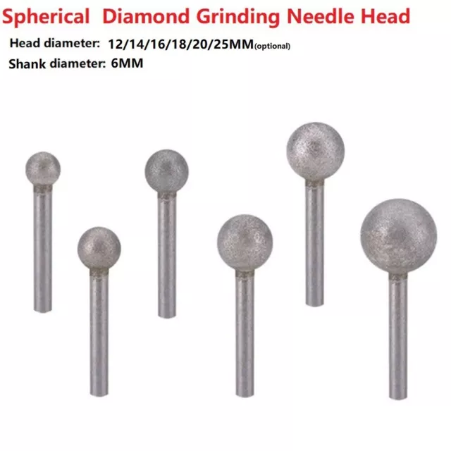 Useful Grinding Needle Head Spherical Bits Metal Parts Shank Tool