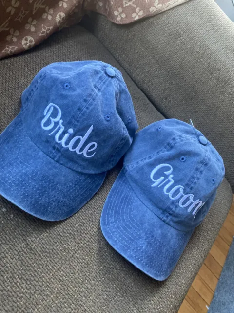 Groom and Bride baseball caps hats