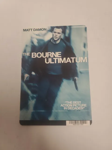 The Bourne Ultimatum BLOCKBUSTER SHELF DISPLAY DVD BACKER CARD ONLY 5.5"X8"