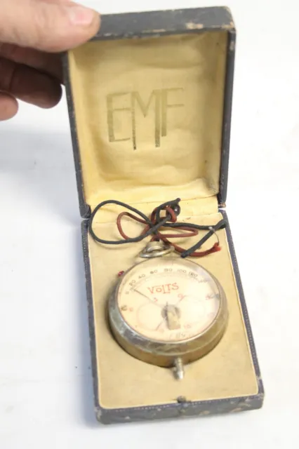 Occasion, non testé : Ancien voltmetre vintage EMF FRANCE , dans son etui
