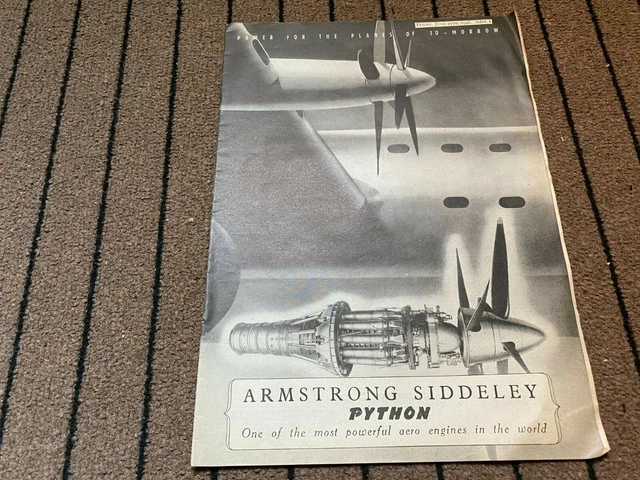 AC14 ADVERT 11X8 Armstrong Siddeley Python Aero Engine £8.99 - PicClick UK