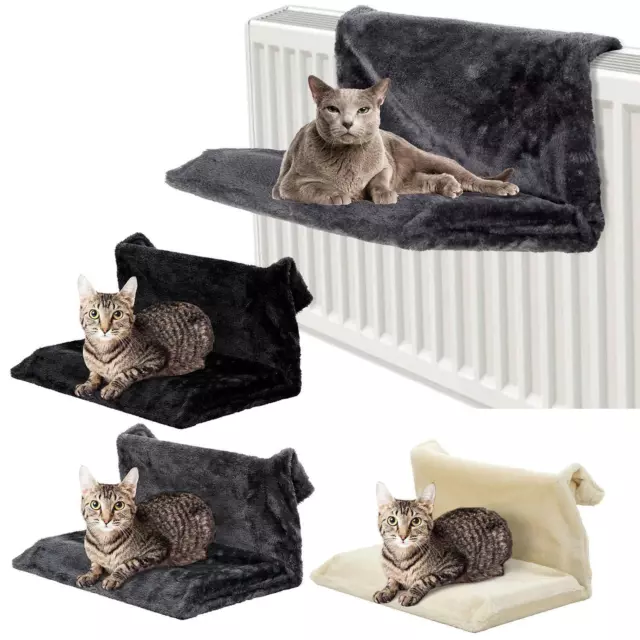 Cat Kitten Hanging Radiator Pet Dog Bed Warm Fleece Basket Cradle Hammock Plush