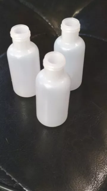 Lot of 634 Frosted HDPE .05 oz Bottles (No Tops)