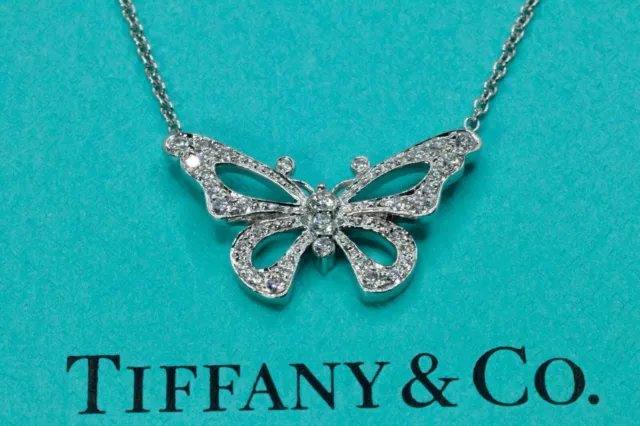 Tiffany & Co. Enchant Platinum Diamond Butterfly Pendant